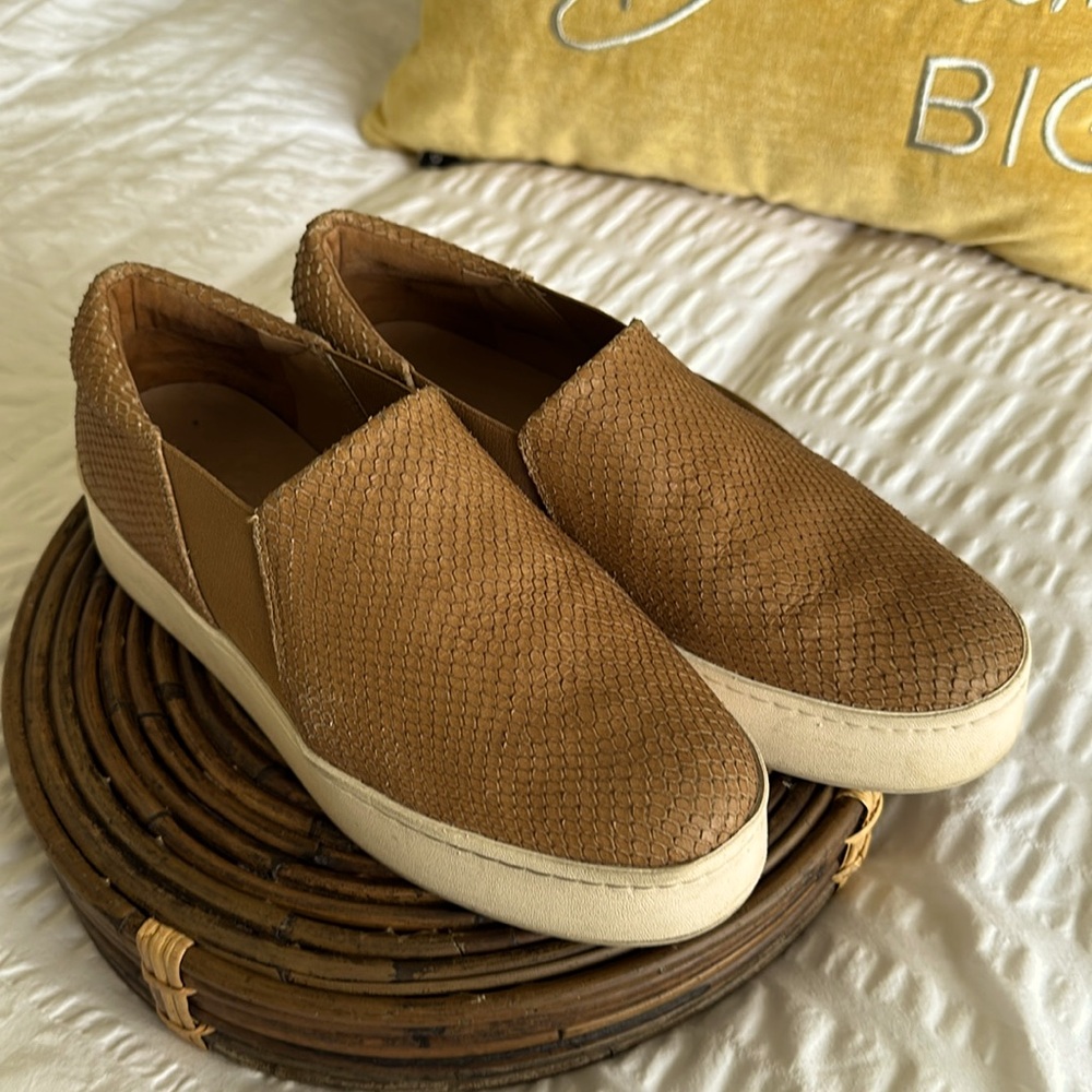 Vince platform shoes, leather snake skin leather pattern